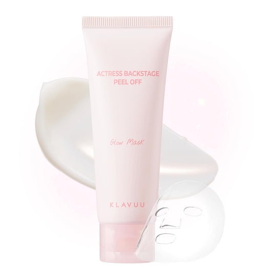 KLAVUU Actress Backstage Glow Peel Off Face Mask (2.4 fl.oz/70ml) - Radiance Boost, Deep Hydration for Women Peeling and Exfoliating for Silky Smooth, Even-Toned Glass Skin, Korean Skin Care for women