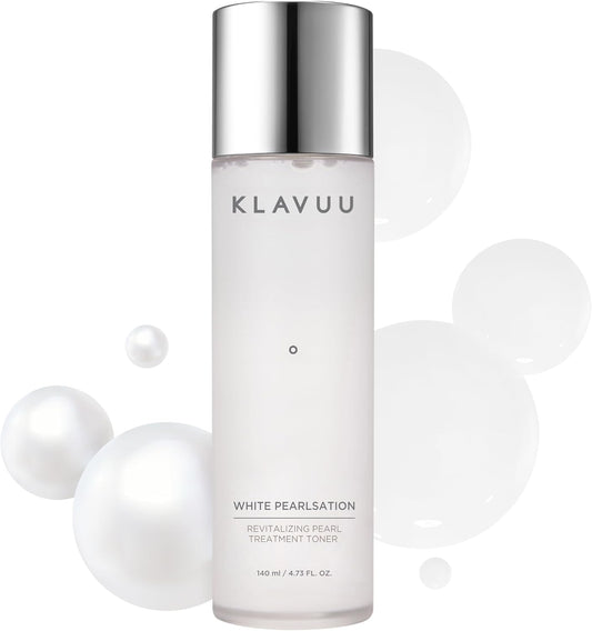 KLAVUU Hydrating Milky Toner with Pearl & Niacinamide – Facial Toner for Skin Glow, Wrinkle Care & Moisture Balance, Korean Skincare (4.76oz)