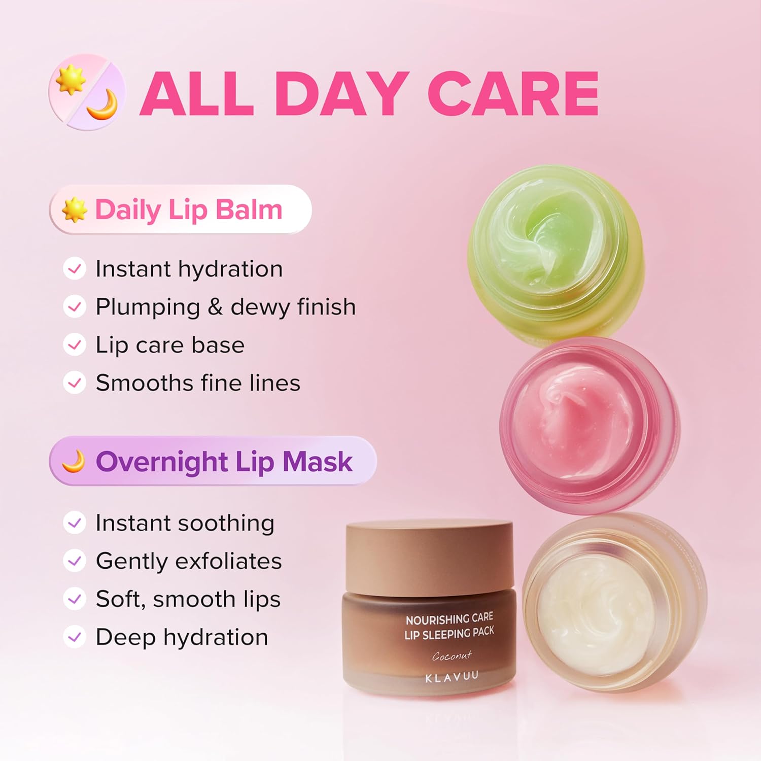 Klavuu Lip Mask Sleeping Pack (0.7oz) – Overnight Deep Hydrating Korean Lip Balm Treatment for Very Dry, Chapped Lips | Lip Lightening & Plumping with Instant Hydration | Gentle Exfoliating (Berry)