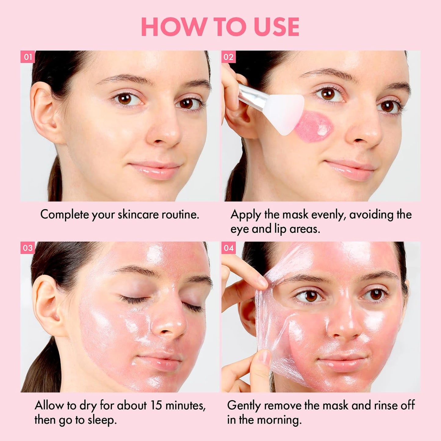 TOSOWOONG Salmon DNA PDRN Overnight Wrapping Mask, High Purity PDRN Peel Off Facial Mask for Glass Skin, Caffeine, Collagen and Peptide Anti-Aging, Firming, Korean Skincare, 75 ml / 2.53 fl. oz.